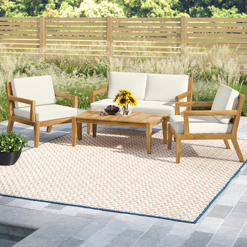 Sand Stable Gladys Annanya 4 Piece Sofa Seating Group with Cushions Reviews Wayfair